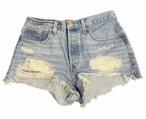 Levi’s 501 Button Fly Distressed Jean Shorts Size 30 thumbnail 1