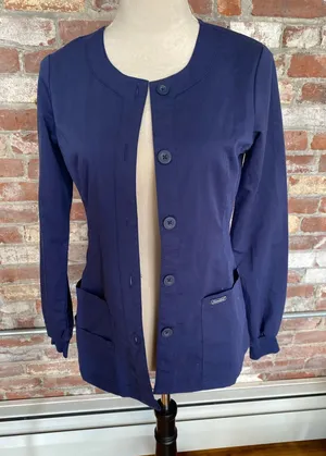 Sanibel Scrubs Navy Blue Button thumbnail 1