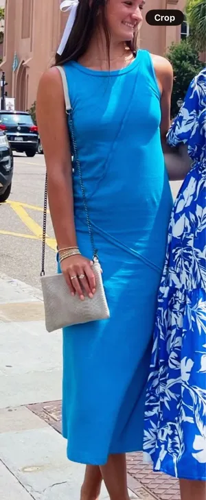 See you Monday blue midi dress thumbnail 1