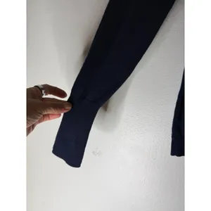 J crew Navy Blue Merino Wool crew neck sweater lightweight slim fit Small thumbnail 3