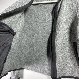 Lululemon‎ Its Fleecing Cold Zip Up Jacket Heathered White Dark Carbon Size 6 thumbnail 9