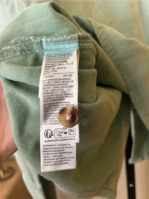 Levi's Tyla Shirt Button Down Collar Blue Surf Green Cotton Lyocell Size Small‎ thumbnail 7