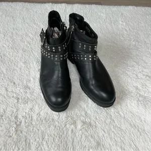 Hush Puppies Black Studded Ankle Boots thumbnail 7