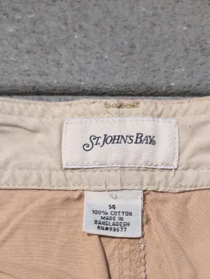 St. John's Bay Khaki Bermuda Shorts | Size 14 Khaki Bermuda Shorts thumbnail 3