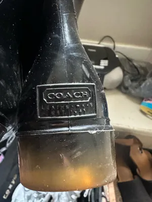 Coach Rain Boots Black Tall thumbnail 3