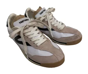 Tretorn Rawlins 2.0 Shoes Womens 6.5 White Beige Leather Colorblock Sneakers thumbnail 1