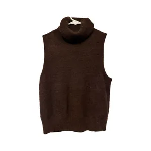 Jessica Simpson Brown Sleeveless Turtleneck Sweater Vest | Women’s M thumbnail 2