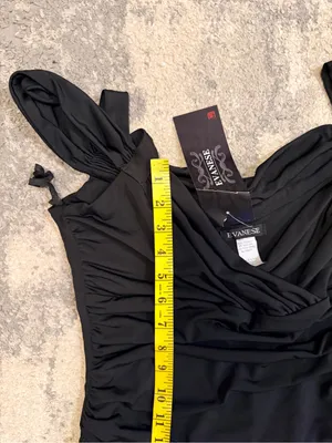 NWT Evanese Black Off-Shoulder Maxi Dress - Elegant Evening Dress thumbnail 5