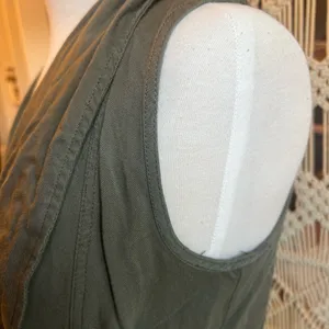 Harper Olive Green Vest with Waist Tie thumbnail 4