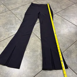 ALO YOGA Black High-Waist Flutter Legging XS Front Split Bootcut Outdoor Casual thumbnail 10