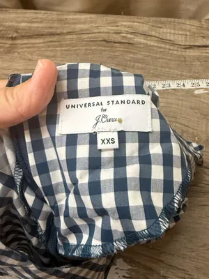 J.Crew Universal Standard Poplin‎ Gingham Dress size xxs thumbnail 4