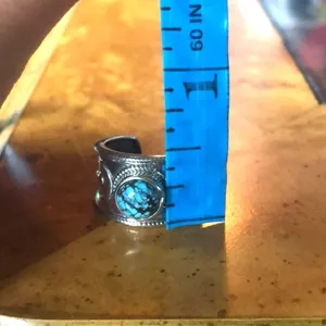 Natural Blue Moon Turquoise Sterling Silver Ring Size 6 thumbnail 7