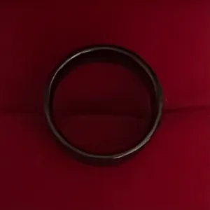 &merci Classic/Sleek Design Stainless Steel Black Intricate Detailing 8mm Band Size 7 thumbnail 3
