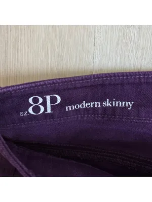 Loft NWT Women's Purple Modern Skinny Jeans Size 8P thumbnail 6