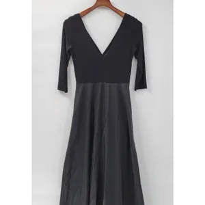 Alfred Sung Maxi Dress Womens 8 Black Ballet Top Taffeta Skirt V-Neck 3/4 Sleeve thumbnail 16