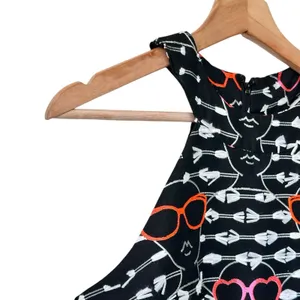 Hutch Dress Women Small Black White novelty print Sunglasses Shift halter Dress thumbnail 10