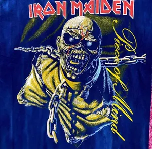 Iron Maiden Piece of Mind Oversized Tie Dye Tshirt size Small thumbnail 2