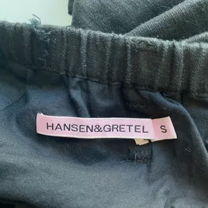 Hansen & Gretel Linen Coastal Lagenlook Sustainable Wide Leg Pants S Black thumbnail 4