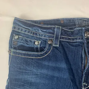 Miss Me size 30 boyfriend capri jeans denim chunky stitch crop thumbnail 5