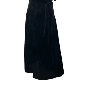 Velvet Burnout Wrap Dress‎ Black Large thumbnail 6