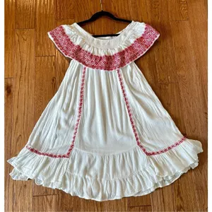 Muche muchette white gauze embroidered swing dress thumbnail 7