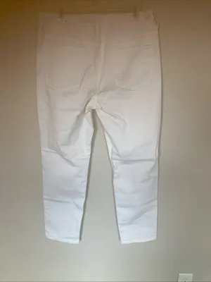 American Eagle Womens Jeans Womens 12 White Denim Distressed Button Fly thumbnail 11