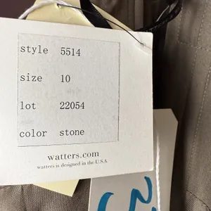 Watters & Watters‎ Style 5514 Shirred Chiffon Floor Length Dress Size 10 Wedding thumbnail 8