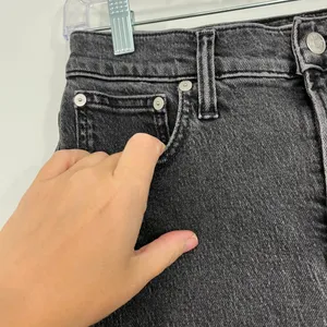 Madewell Size 25 Black Perfect Vintage Jeans Straight Tapered 90s Mom Jeans thumbnail 12