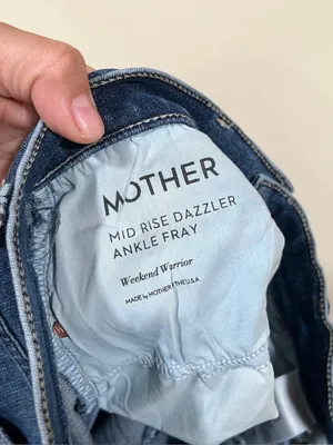 MOTHER Denim Mid Rise Dazzler Ankle Fray jeans in the "Weekend Warrior" size 28 thumbnail 10
