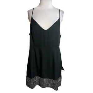 NWT Lulu’s Disco Baby Black Sleeveless Rhinestone Mini Dress‎ Sz XL thumbnail 9