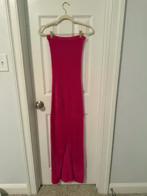 Pink white fox bodycon dress thumbnail 2