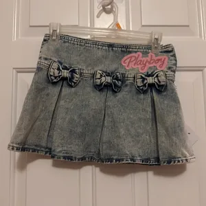 PLAYBOY Light Blue Denim Skirt with Bows 00 thumbnail 2