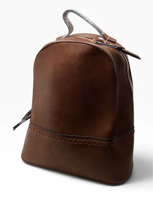 Jen & Co Brown Marty Vegan Backpack bag. thumbnail 2