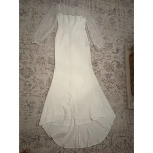 Lulus Immaculate Romance White Sheer Organza Long Sleeve Maxi Dress Small Bridal thumbnail 5