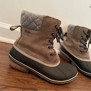Sorel Slimpack ll Lace Boot Sz 7.5 Leather Winter Duck Boot Lace Up thumbnail 14