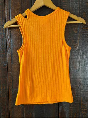 Anthropologie Maeve Ribbed Cut Out Tank Top thumbnail 5