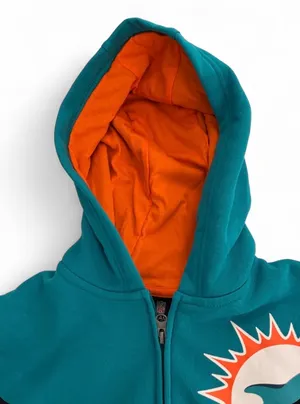 NWT NFL Miami Dolphins Stadium Full-Zip Youth Hoodie Large 14/16 $50 MSRP thumbnail 3