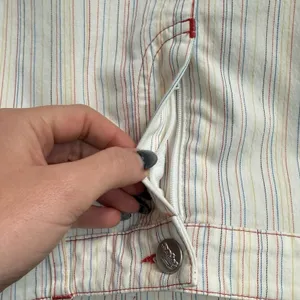 Lacoste White Pink Blue Green Pastel Pinstripe Pencil Mini Skirt size 36 / 4 / S thumbnail 5