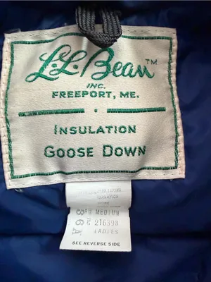 Vintage L.L. Bean Women’s M Blue Goose Down Puffer Vest Made in USA thumbnail 3