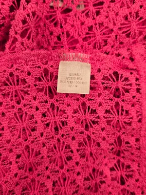 Victoria's Secret PINK Top Crochet Style Cover Up L Pink thumbnail 4