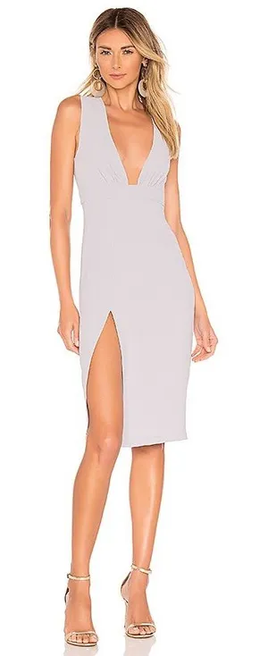 Revolve Rayhana‎ High Slit Dress in Lavender Superdown Size XS thumbnail 1
