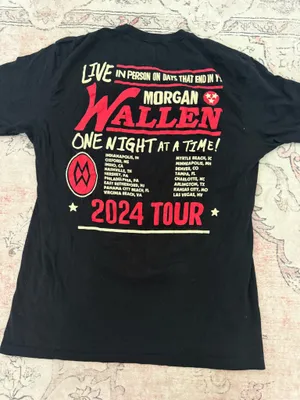 Top Morgan Wallen Black Size L thumbnail 2