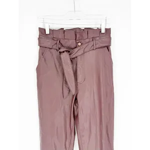 Abercrombie & Fitch Faux Leather Paperbag Waist Skinny Pants Women's S‎ Brown thumbnail 4