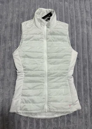 White Quilted Sleeveless Vest by C.C. Golf thumbnail 1