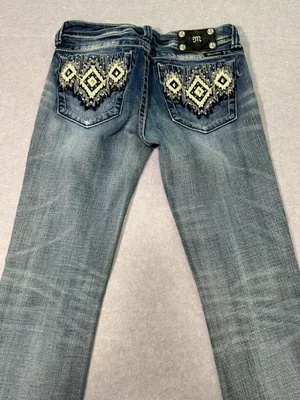 Miss Me Bootcut Jeans Size 28 Distressed Blue Denim thumbnail 9