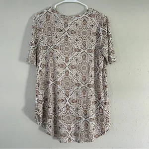 🦋 Maurices 24/7 Flawless Medallion Tunic Tee Casual Soft Comfy Summer Large thumbnail 5