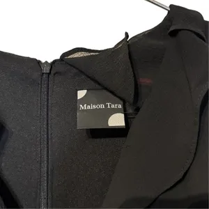 Maison Womens Dress Tara Lined Flutter Sleeve V-Neck Romantic Maxi Black 16 NWT thumbnail 5