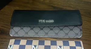 Steve Madden Black and Gray Patterned Continental Wallet thumbnail 1
