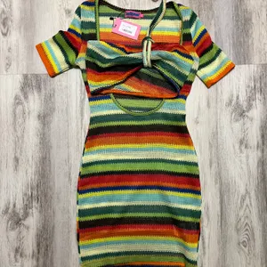 Edikted Multi Color Striped Dress thumbnail 3