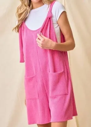 Lovely Melody Pink Tie Front Sleeveless Tank Top thumbnail 1